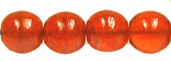 Round Beads 6mm (loose) : Blue Luster - Opal/Orange Multi