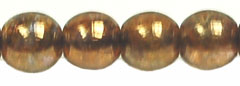 Round Beads 6mm (loose) : Luster - Transparent Gold/Smokey Topaz