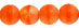 Round Beads 6mm (loose) : Matte - Milky Orange