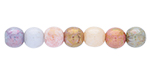 Round Beads 6mm (loose) : Opaque Luster Mix