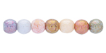 Round Beads 6mm (loose) : Opaque Luster Mix