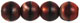 Round Beads 7mm (loose) : Stripe Red/Black/Brown