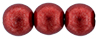 Round Beads 8mm (loose) : ColorTrends: Saturated Metallic Cherry Tomato