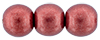 Round Beads 8mm (loose) : ColorTrends: Saturated Metallic Valiant Poppy