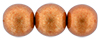 Round Beads 8mm (loose) : ColorTrends: Saturated Metallic Russet Orange