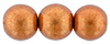 Round Beads 8mm (loose) : ColorTrends: Saturated Metallic Russet Orange