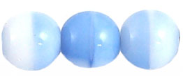 Round Beads 8mm (loose) : White/Lt Blue
