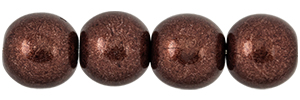 Round Beads 8mm (loose) : ColorTrends: Saturated Metallic Chicory Coffee