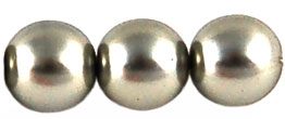 Round Beads 8mm (loose) : Pearl Coat - Green/Alabaster