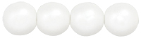 Round Beads 8mm (loose) : Pearl Coat - Snow