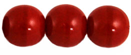 Round Beads 8mm (loose) : Opaque Caramel/Chocolate