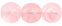 Round Beads 8mm (loose) : Matte - Pink Stripe