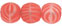 Round Beads 8mm (loose) : Matte - Red Stripe