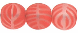 Round Beads 8mm (loose) : Matte - Red Stripe