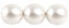 Round Beads 10mm (loose) : Pearl Coat - Snow
