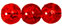 Round Beads 10mm (loose) : Crackle - Siam Ruby