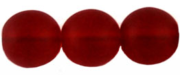 Round Beads 10mm (loose) : Matte - Siam Ruby