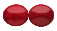 Sided Oval 19/16mm : Opaque Red