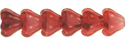 Bell Flower 4/6mm (loose) : Pearl/Fuchsia