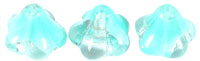 Bell Flower 11/13mm (loose) : Ocean Green/Crystal