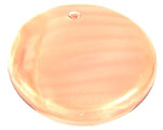 Pendant Coin (loose) : Biege Opaque Striped