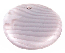 Pendant Coin (loose) : Lt Purple Opaque Striped