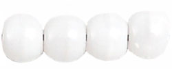 6mm (loose) : Opaque White Silk