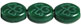 Oval Clovers 10/8mm (loose) : Opaque Green 