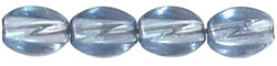 Wavy Oval 9/6mm (loose) : Luster - Transparent Blue