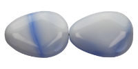 Flat Drop 15/9 mm : White - Lt Blue