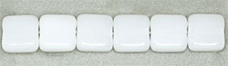 Small Flat Squares 6mm (loose) : White