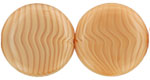 Medallion Bead 28mm (loose) : Beige Opaque Striped