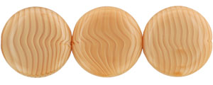 Medallion Bead 28mm (loose) : Beige Opaque Striped