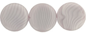 Medallion Bead 28mm (loose) : Opaque Striped Lilac
