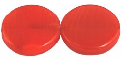 Coin 20mm (loose) : Opaque Striped Red