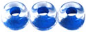 Roll Beads 9mm (loose) : Crystal - Blue-Lined