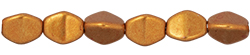Pinch Beads 5mm (loose) : Saturated Metallic Russet Orange