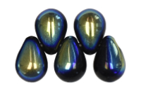Tear Drops 9/6mm (loose) : Jet  AB