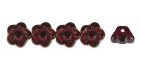 Button Style Bead Flower 7mm(loose) : Dk Garnet