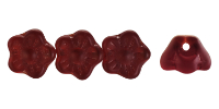Button Style Bead Flower 8mm(loose) : Matte - Siam Ruby