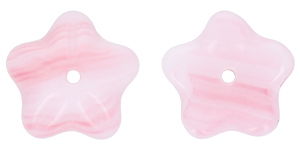 Star Flower Cup 10mm (loose) : Crystal/Pink