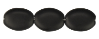 Flat ova 12/9mm (loose) : Matte - Jet