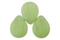 Pear Shaped Drops 16/20mm (loose) : Matte - Green Stripe
