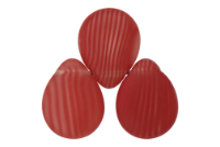 Pear Shaped Drops 16/20mm (loose) : Matte - Red Stripe