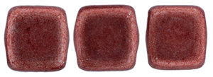 CzechMates Tile Bead 6mm (loose) : ColorTrends: Saturated Metallic Grenadine