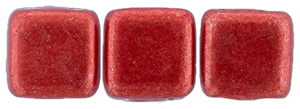 CzechMates Tile Bead 6mm (loose) : ColorTrends: Saturated Metallic Cherry Tomato