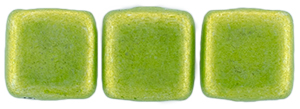 CzechMates Tile Bead 6mm (loose) : ColorTrends: Saturated Metallic Lime Punch