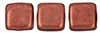 CzechMates Tile Bead 6mm (loose) : ColorTrends: Saturated Metallic Valiant Poppy