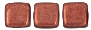 CzechMates Tile Bead 6mm (loose)  : ColorTrends: Saturated Metallic Valiant Poppy