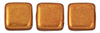 CzechMates Tile Bead 6mm (loose)  : ColorTrends: Saturated Metallic Russet Orange